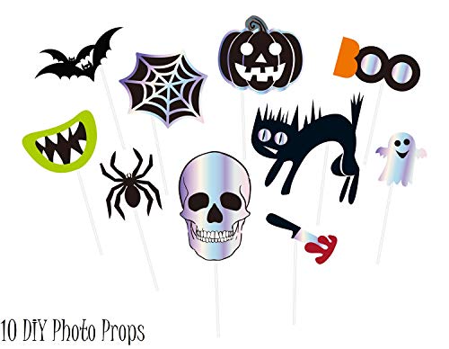 Serves 30 | Complete Party Pack | Halloween Iridescent Spider Web | 9" Dinner Paper Plates | 7" Dessert Paper Plates | 9 oz Cups | 3 Ply Napkins | 2 Table Cover | Halloween Banner | Halloween Party Decorations Halloween Party Theme