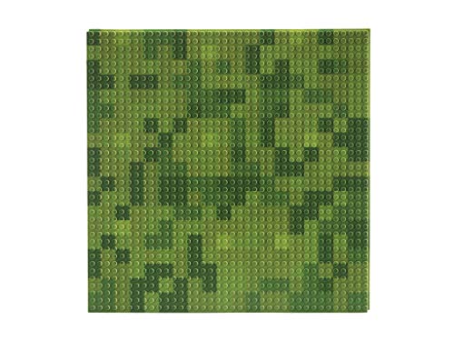 SlabDreamLab 12"X12" Slab Lite Baseplate for All Major Building Bricks and Blocks (Green Mosaic, Single)