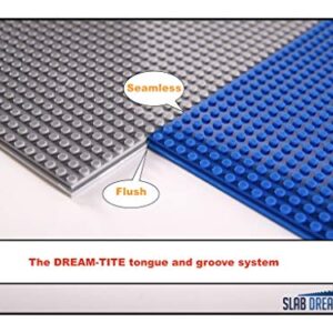 SlabDreamLab 12"X12" Slab Lite Baseplate for All Major Building Bricks and Blocks (Green Mosaic, Single)