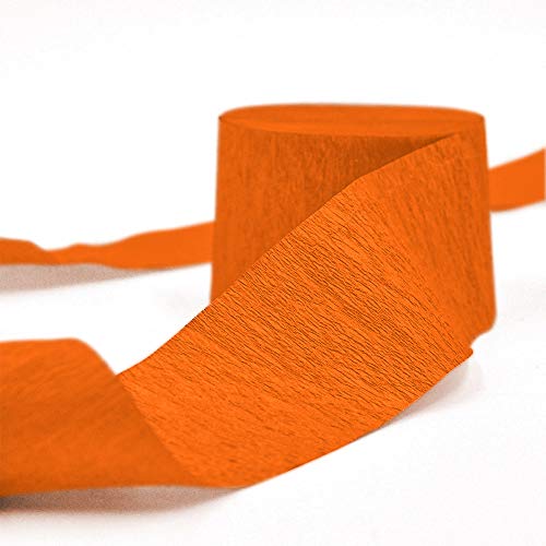 8 Rolls Orange Crepe Paper Streamers, Wedding Birthday Baby Shower Party Decoration, Rainbow DIY Supplies, Living Room Bedroom Decor