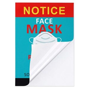 10 Pcs Pack Face Mask Required Sign Wear Mask Sign Please Wear Mask Sign Apply to Business Class Room Office and Public Safety. 10 Inch7 Inch Stickers Easy to Install and Works On Window Door.