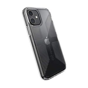 speck products gemshell grip iphone 12, iphone 12 pro case, clear/clear (137606-5085)
