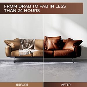 COCONIX Leather Recoloring Balm Medium Brown - Recolor, Renew, Repair & Restore Aged, Faded, Cracked, Peeling and Scuffed Leather & Vinyl Couches, Boat or Car Seats, Furniture