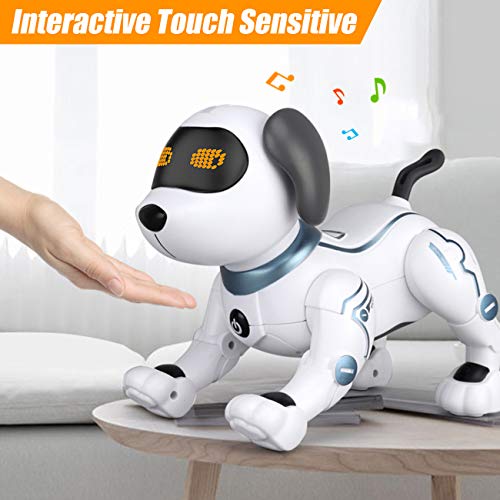 okk Robot Dog Toys for Kids, Remote Control Robot Toys, Interactive & Smart Programmable Walking Dancing RC Dog Robot, Rechargeable Electronic Pets Gifts for Boys Girls Age 6, 7, 8, 9, 10,11,12