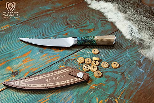 Dalstrong Fillet Knife - 6.5 inch - Valhalla Series - 9CR18MOV HC Steel - Celestial Resin & Wood Handle - Meat Cutting, Carving, Bone, Trimming, Deboning - Leather Sheath Included