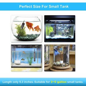 DaToo 25W Mini Aquarium Heater Betta Small Fish Tank Heater Submersible 3 to 5 Gallon, 1 Yr Warranty