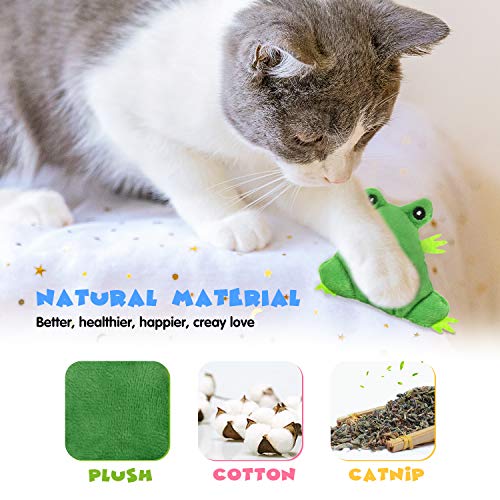 Catnip Toys for Indoor Cats, 12 Pack Crinkle Interactive Cat Toy, Cat Chew Toy for Aggressive Chewers Bite Resistant, Squeaky Catnip Cat Toys Rattle Plush Stuffed Pet Toys, Relieve Stress Kitten Toys