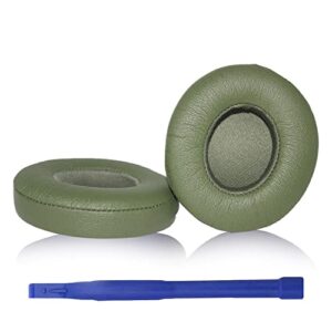 solo 2.0 3.0 wireless replacement ear pad ear cushion ear cups ear cover earpads is compatible with solo 2.0 3.0 wireless headphone by dr. dre professional replacement ear pads cushions (grass green)
