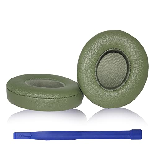 Solo 2.0 3.0 Wireless Replacement Ear Pad Ear Cushion Ear Cups Ear Cover Earpads is Compatible with Solo 2.0 3.0 Wireless Headphone by Dr. Dre Professional Replacement Ear Pads Cushions (Grass Green)