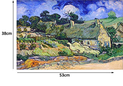 Puzzles for Adults 500 Pieces Van Gogh Thatched Cottage Educational Puzzle Games for Home Decoration for Friends…