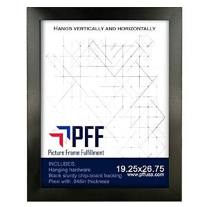19.25x26.75 puzzle frame | picture frame | poster frame | 1.25 inch black frame | plexi glass and hanging hardware included