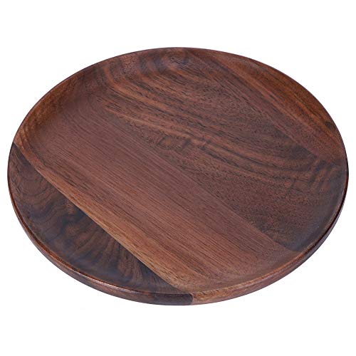 Serving Tray ,Household Wooden Food Fruit Tray Serving Dinner Plate Tableware Cutlery Kitchen Accessory Natural Wood Tray for Ottoman Tray, Food