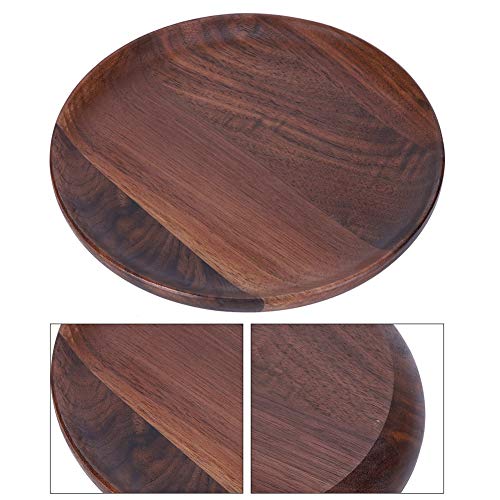 Serving Tray ,Household Wooden Food Fruit Tray Serving Dinner Plate Tableware Cutlery Kitchen Accessory Natural Wood Tray for Ottoman Tray, Food