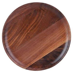 Serving Tray ,Household Wooden Food Fruit Tray Serving Dinner Plate Tableware Cutlery Kitchen Accessory Natural Wood Tray for Ottoman Tray, Food