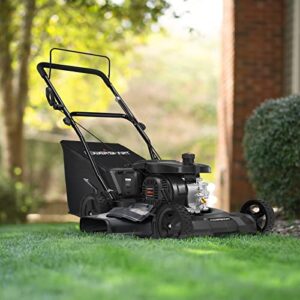 PowerSmart Gas Powered Push Lawn Mower, 21-Inch 209cc 3-in-1 Walk-Behind Lawn Mowers with Bagger, Black