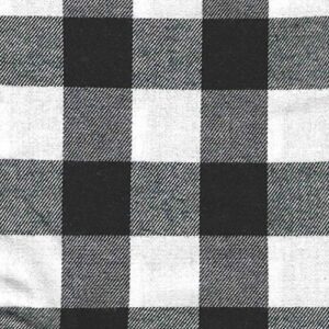yarn dyed flannel plaid black & white (15 yard bolt)