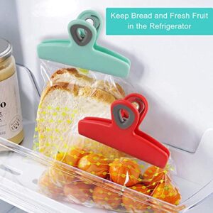 Chip Bag Clips for Food, 4 Large Heavy Duty Bag Chips Set for Kitchen Storage, 5.3 Inches Wide