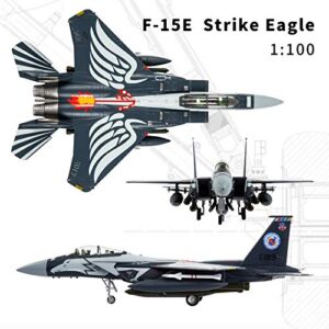 Lose Fun Park 1:100 F-15 Strike Eagle Diecast Model Fighter Military Planes Models Jet Model Airplane for Collection