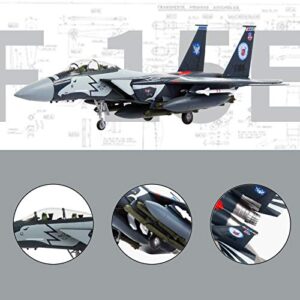 Lose Fun Park 1:100 F-15 Strike Eagle Diecast Model Fighter Military Planes Models Jet Model Airplane for Collection