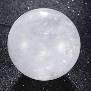 Wixine 1Pcs 35-40mm Rare Clear Natural Rainbow Large Quartz Crystal Sphere Ball Healing Stone