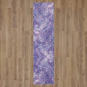 Mohawk Home Garden City Area Rug, 2 ft x 8 ft, Purple