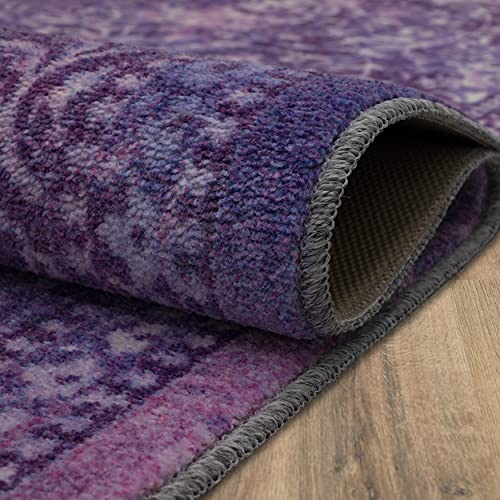 Mohawk Home Garden City Area Rug, 2 ft x 8 ft, Purple