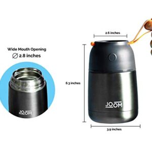 JOOM Insulated Food Jar, Vacuum Insulated Food Container, Stainless Steel Food Thermos, Soup Thermos, Food Jar for Kids, Adult Lunch Container, Hot Lunch Container Travel Jar Food Flask 17oz