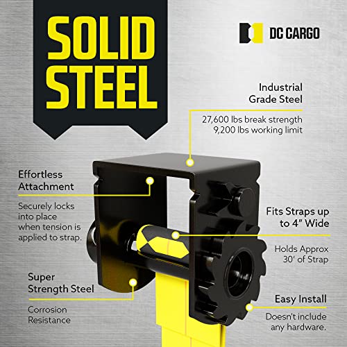 DC Cargo Sliding Winch for Flatbed Trailer | Heavy Duty Standard Tie-Down Winch