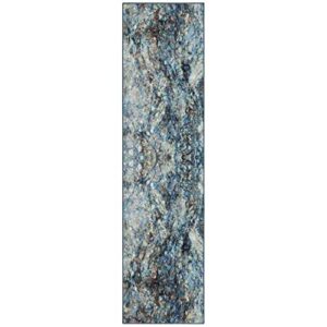 mohawk home layered marble area rug, 2 ft x 8 ft, multi