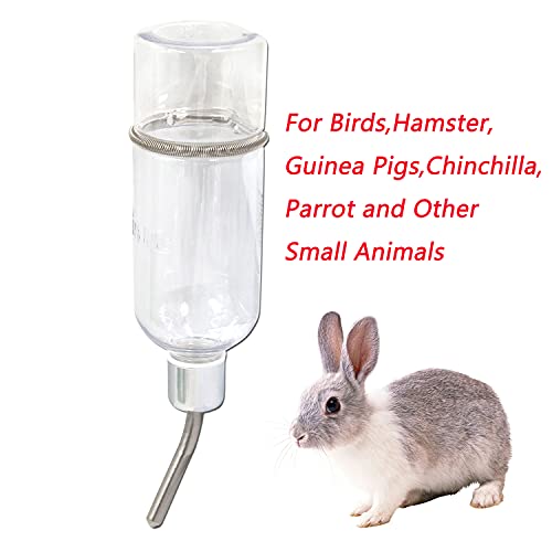 Semetall 180ml/6oz Hanging Automatic Water Feeder for Birds,Hamster,Guinea Pigs,Chinchilla,Parrot and Other Small Animals