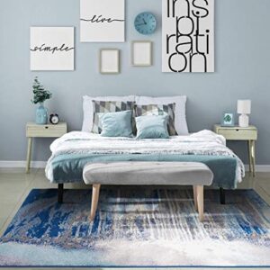 luxe weavers beverly collection modern area rug 1066 blue 8x10