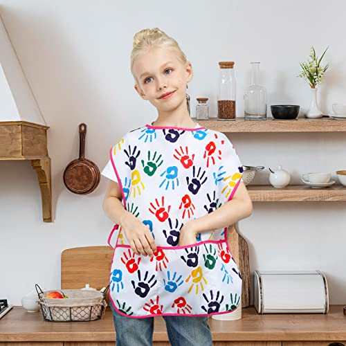Kids Art Smock Girls Boys Artist Painting Apron with Pockets Sleeveless Smocks for Child 2-7 Years