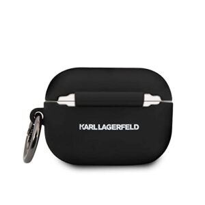 Karl Lagerfeld KLACAPSILCHBK Cover Protects Docking Station for Wireless Headphones AirPods Pro Black Silicone Choupette