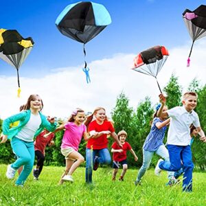 Monyus Parachute Toy 10 PCS Flying Toys Tangle Free Throwing Hand Throw Parachute Army Man Toss It Up and Watching Landing Outdoor Toys for Kids Chritmas Gifts