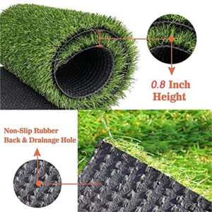 Sigetree Realistic Artificial Grass Turf,Indoor Outdoor Carpet Pet Dog Mat Synthetic Thick Fake Grass Rug for Garden Backyard Balcony Landscape,3FT X 8FT