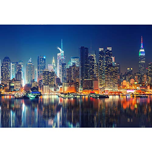 New York City Skyline Puzzles Art 1000 Pieces Jigsaw Puzzles,DIY Puzzles Educational Brain Challenge Games for Adults Kids Gifts