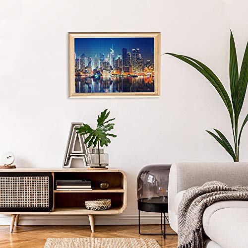 New York City Skyline Puzzles Art 1000 Pieces Jigsaw Puzzles,DIY Puzzles Educational Brain Challenge Games for Adults Kids Gifts