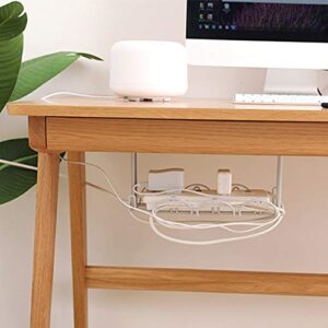 YOUNGL Cable Management Tray - Kitchen Organizer Self Adhesive Tidy Strong Cable Rack Shelf with Hanging Basket, eavy Metal Wire Cable Tray for Desks, Offices, and Kitchens