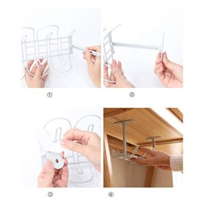 YOUNGL Cable Management Tray - Kitchen Organizer Self Adhesive Tidy Strong Cable Rack Shelf with Hanging Basket, eavy Metal Wire Cable Tray for Desks, Offices, and Kitchens