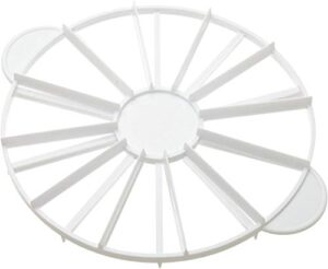 round cake slice & pie slicer marker, cake divider, cheesecake cutter, double sided cake portion marker, 10 or 12 slices-works for cakes up to 16-inches diameter