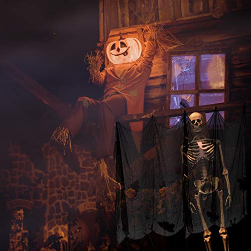 CozyCabin 78 x 33 inch Spooky Halloween Cloth Indoor Outdoor Halloween Creepy Cloth for Haunted House Patio Yard Garden and Wall Windows Scary Halloween Decorations