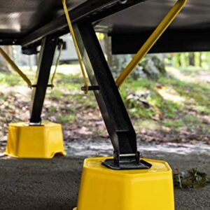 Camco Heavy-Duty Stabilizer RV Jack Support | Provides 7-inches of Lift and Stability for RV Jacks | Compatible with 10-inch Round Jack Pads | Features a 6,000 lb. Rating | Yellow (44421)