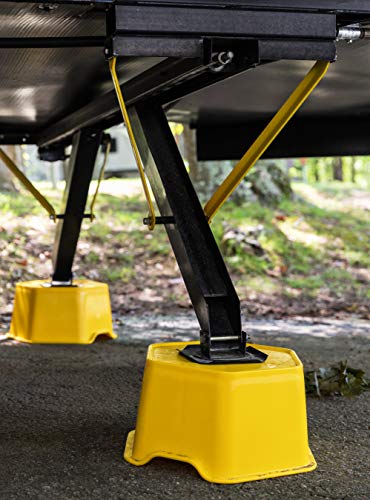 Camco Heavy-Duty Stabilizer RV Jack Support | Provides 7-inches of Lift and Stability for RV Jacks | Compatible with 10-inch Round Jack Pads | Features a 6,000 lb. Rating | Yellow (44421)