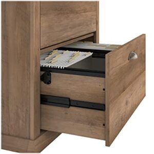 Bush Furniture Yorktown 2 Drawer Lateral File Cabinet in Reclaimed Pine