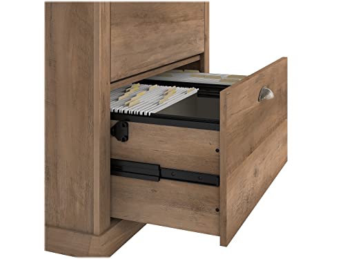 Bush Furniture Yorktown 2 Drawer Lateral File Cabinet in Reclaimed Pine