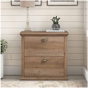 Bush Furniture Yorktown 2 Drawer Lateral File Cabinet in Reclaimed Pine