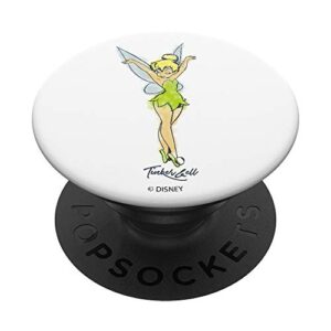 disney peter pan tinker bell watercolor portrait popsockets popgrip: swappable grip for phones & tablets