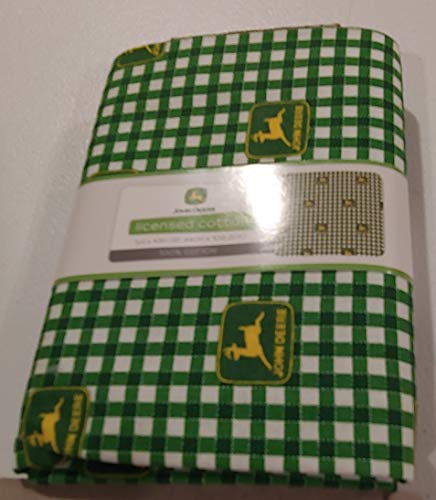 John Deere Green Gingham 1 Yard Cut Cotton