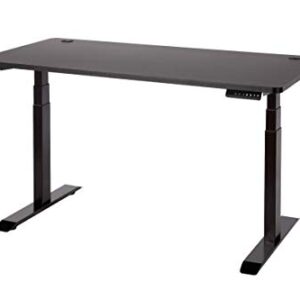 UNICOO Melamine 55.1 x 27.6 Inch Universal Table Top for Standard and Sit to Stand Height Adjustable Home and Office Desk Frames (Tabletop 55 - Black)