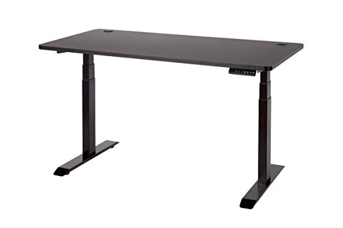 UNICOO Melamine 55.1 x 27.6 Inch Universal Table Top for Standard and Sit to Stand Height Adjustable Home and Office Desk Frames (Tabletop 55 - Black)